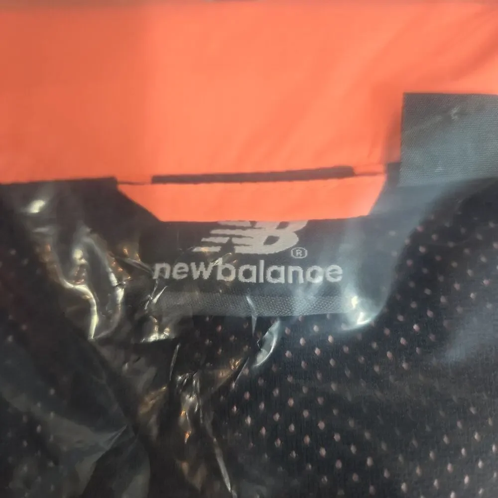 New Balance Running Windbreaker Jacket Full Zip Athletic Coral Orange Size S